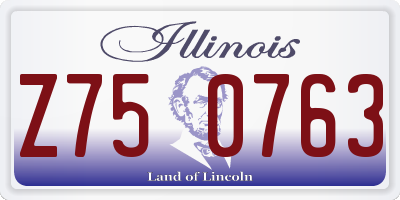 IL license plate Z750763