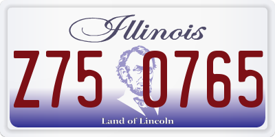 IL license plate Z750765