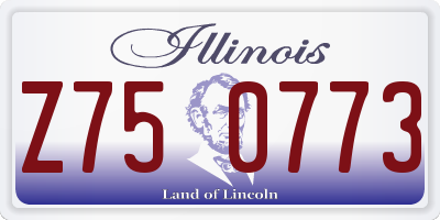 IL license plate Z750773