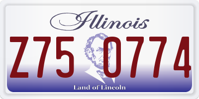 IL license plate Z750774