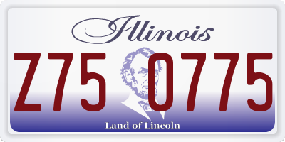 IL license plate Z750775