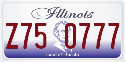 IL license plate Z750777