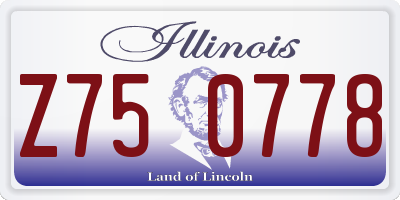IL license plate Z750778