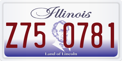IL license plate Z750781