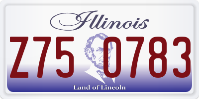 IL license plate Z750783