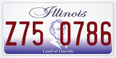 IL license plate Z750786