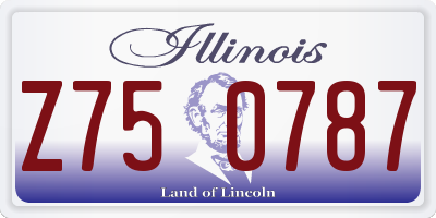 IL license plate Z750787