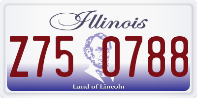 IL license plate Z750788
