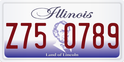 IL license plate Z750789