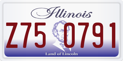 IL license plate Z750791