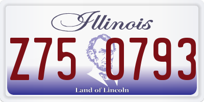 IL license plate Z750793