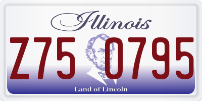 IL license plate Z750795