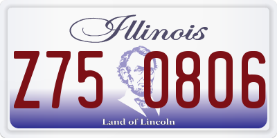 IL license plate Z750806