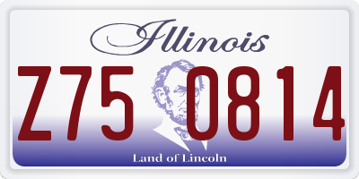IL license plate Z750814