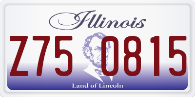 IL license plate Z750815