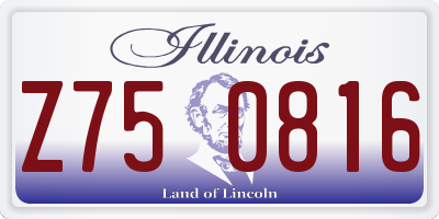 IL license plate Z750816