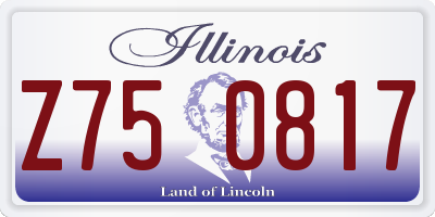 IL license plate Z750817