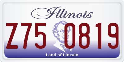 IL license plate Z750819