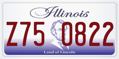IL license plate Z750822