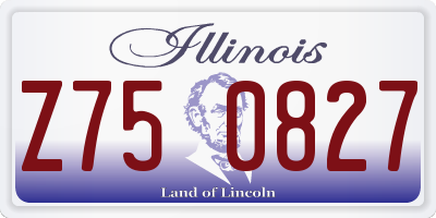 IL license plate Z750827
