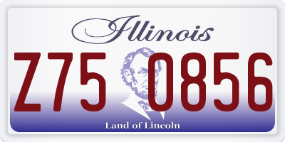 IL license plate Z750856