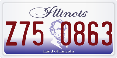 IL license plate Z750863