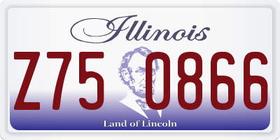 IL license plate Z750866