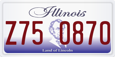 IL license plate Z750870