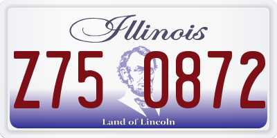 IL license plate Z750872