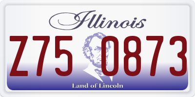 IL license plate Z750873