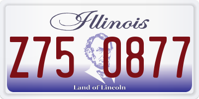 IL license plate Z750877