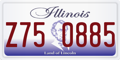 IL license plate Z750885