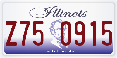 IL license plate Z750915