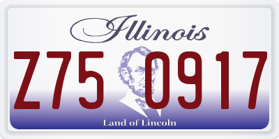 IL license plate Z750917