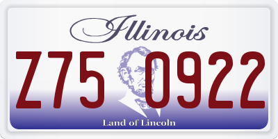 IL license plate Z750922