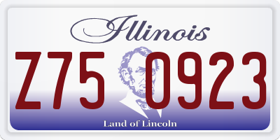 IL license plate Z750923