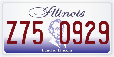 IL license plate Z750929