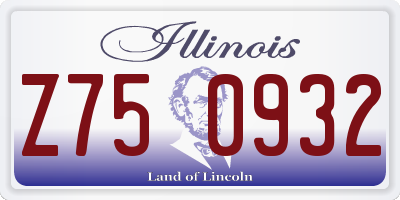 IL license plate Z750932