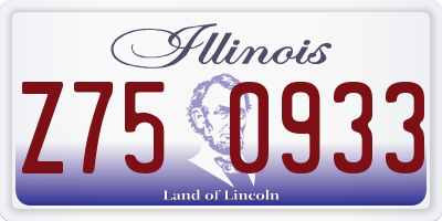 IL license plate Z750933