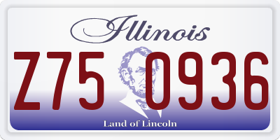IL license plate Z750936