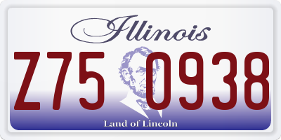 IL license plate Z750938