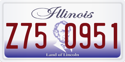IL license plate Z750951