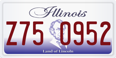 IL license plate Z750952
