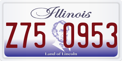 IL license plate Z750953