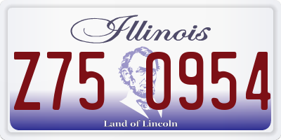 IL license plate Z750954