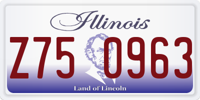 IL license plate Z750963