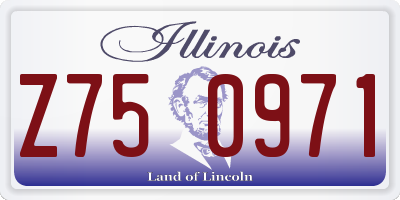 IL license plate Z750971
