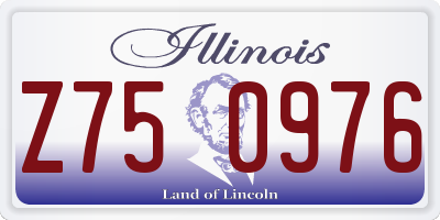 IL license plate Z750976