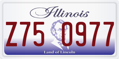 IL license plate Z750977