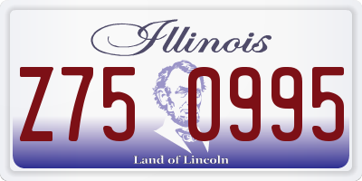 IL license plate Z750995